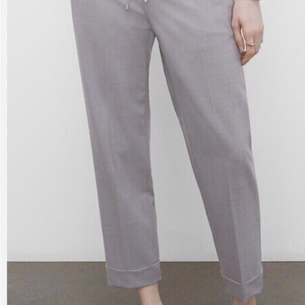 Club Monaco wool blend gray elastic waist dress pant. Size 8